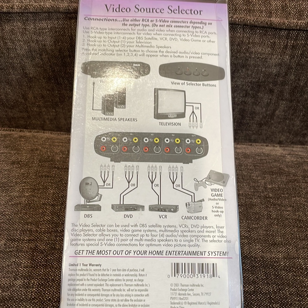 💚 RCA Video Source Selector NIB - Picture 4 of 5